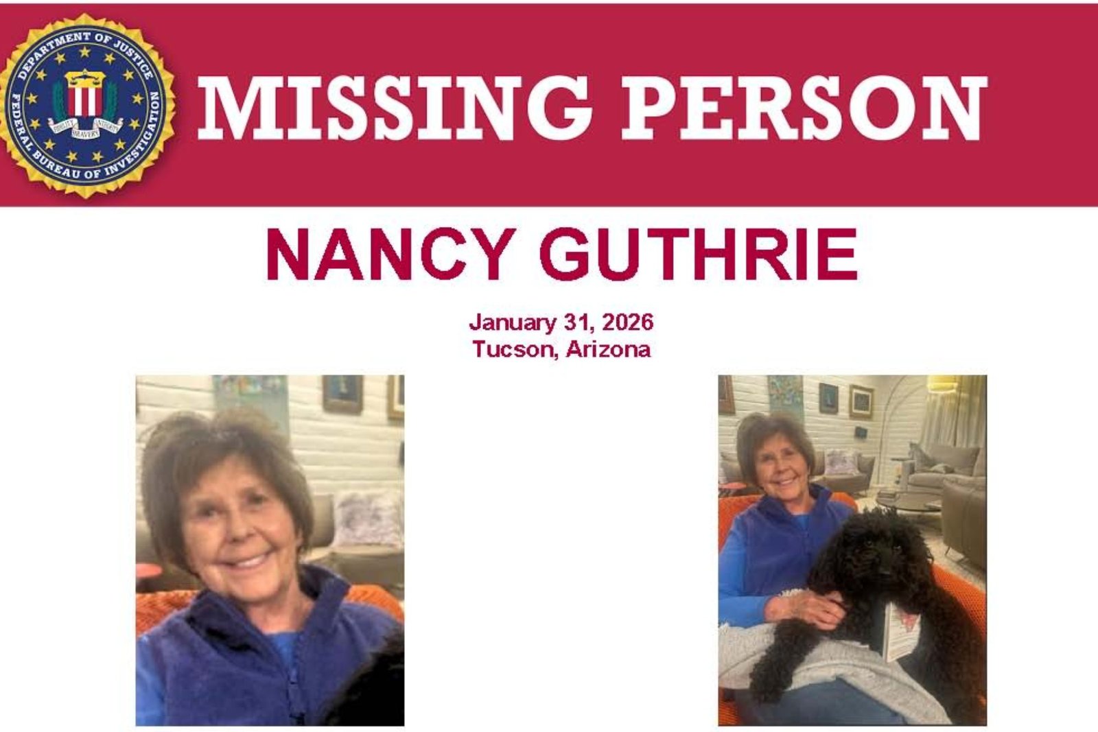 Caso Nancy Guthrie: SSPC descarta línea de investigación que apunte a Sonora